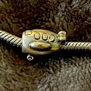 Pandora silver plane charm